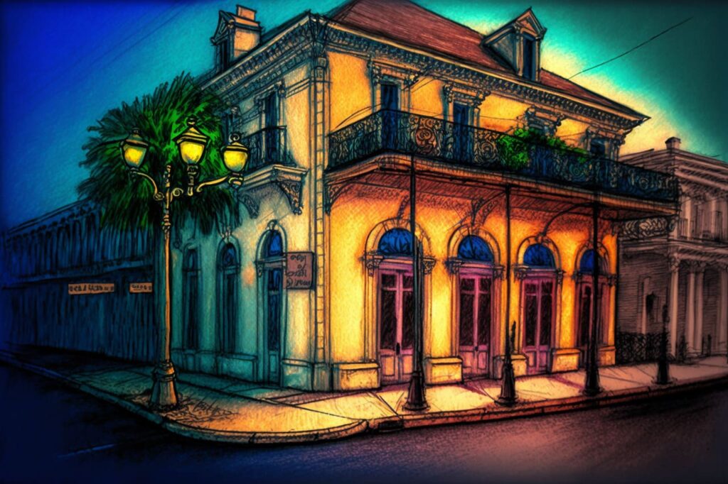 New Orleans in September at night