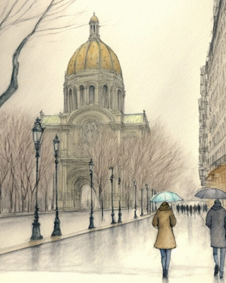 Sketch of Paris in January