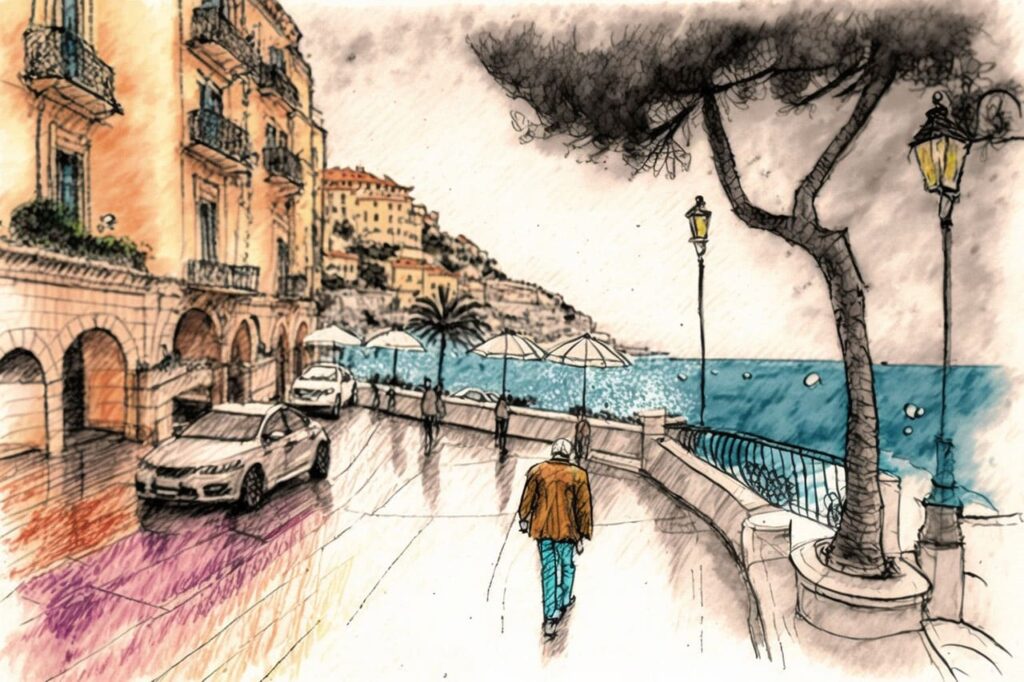 Monaco sketch in color
